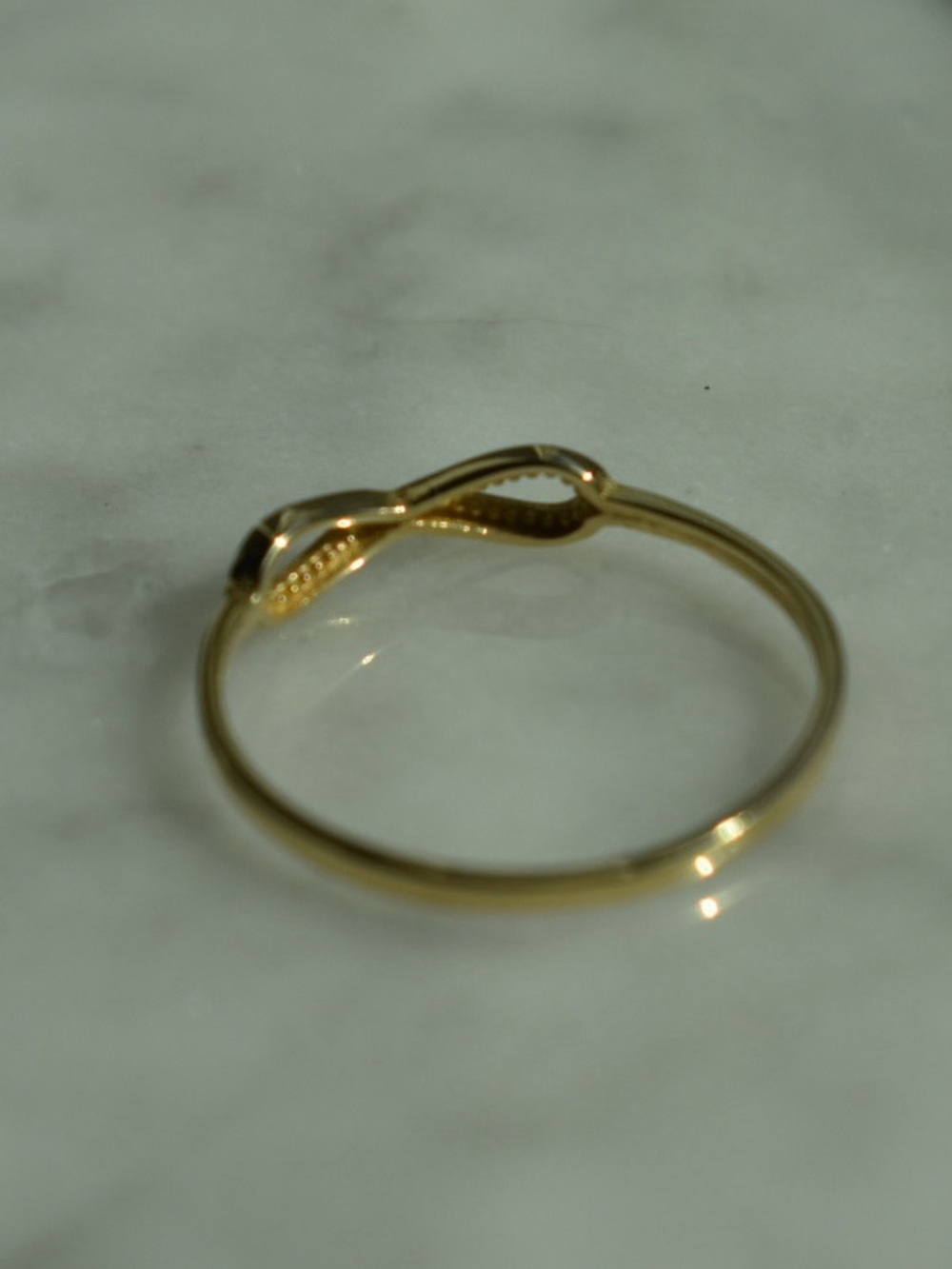 Delicate 14k Gold Infinity Ring - Women's Jewelry - Picture 3 of 3